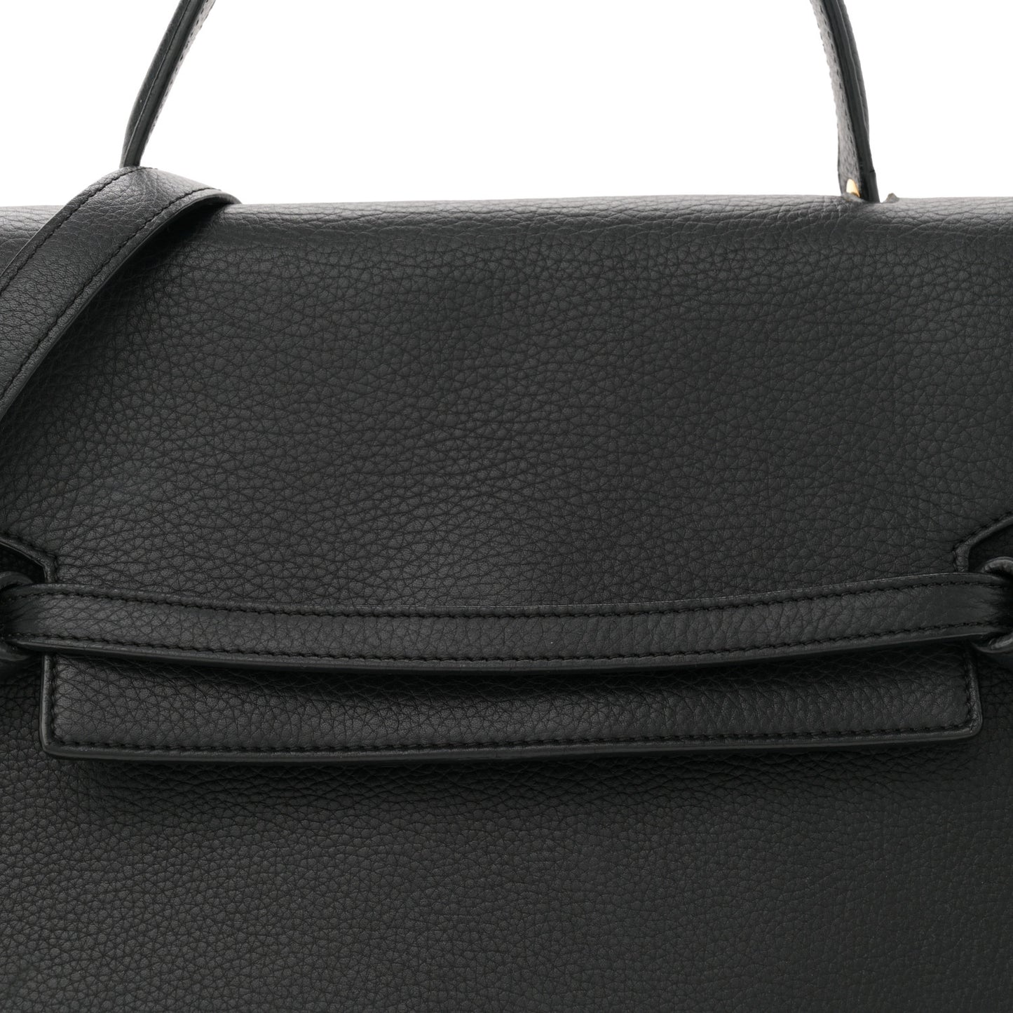 Drummed Calfskin Mini Belt Bag Black