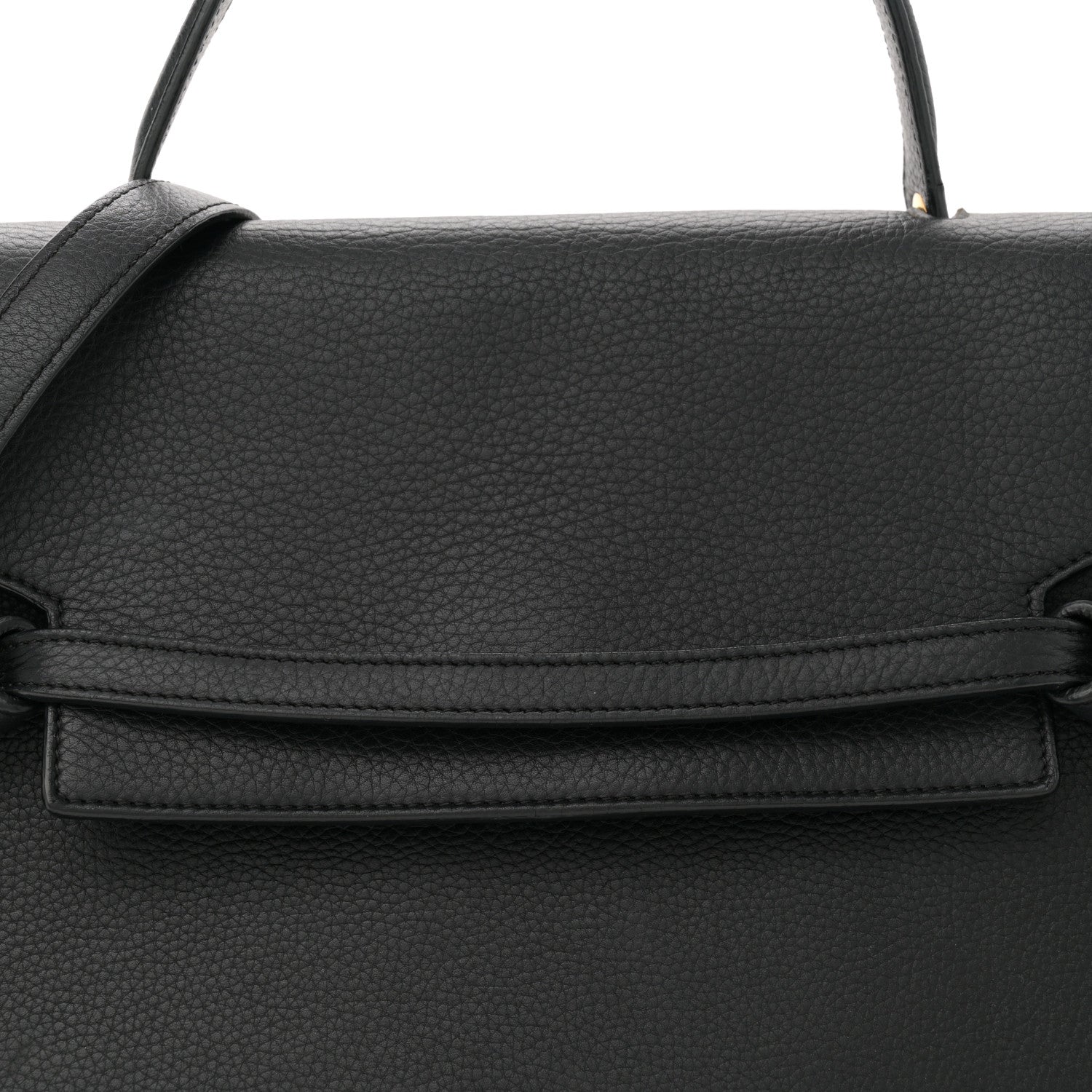 Celine Drummed Calfskin Mini Belt Bag Black 8 of 14