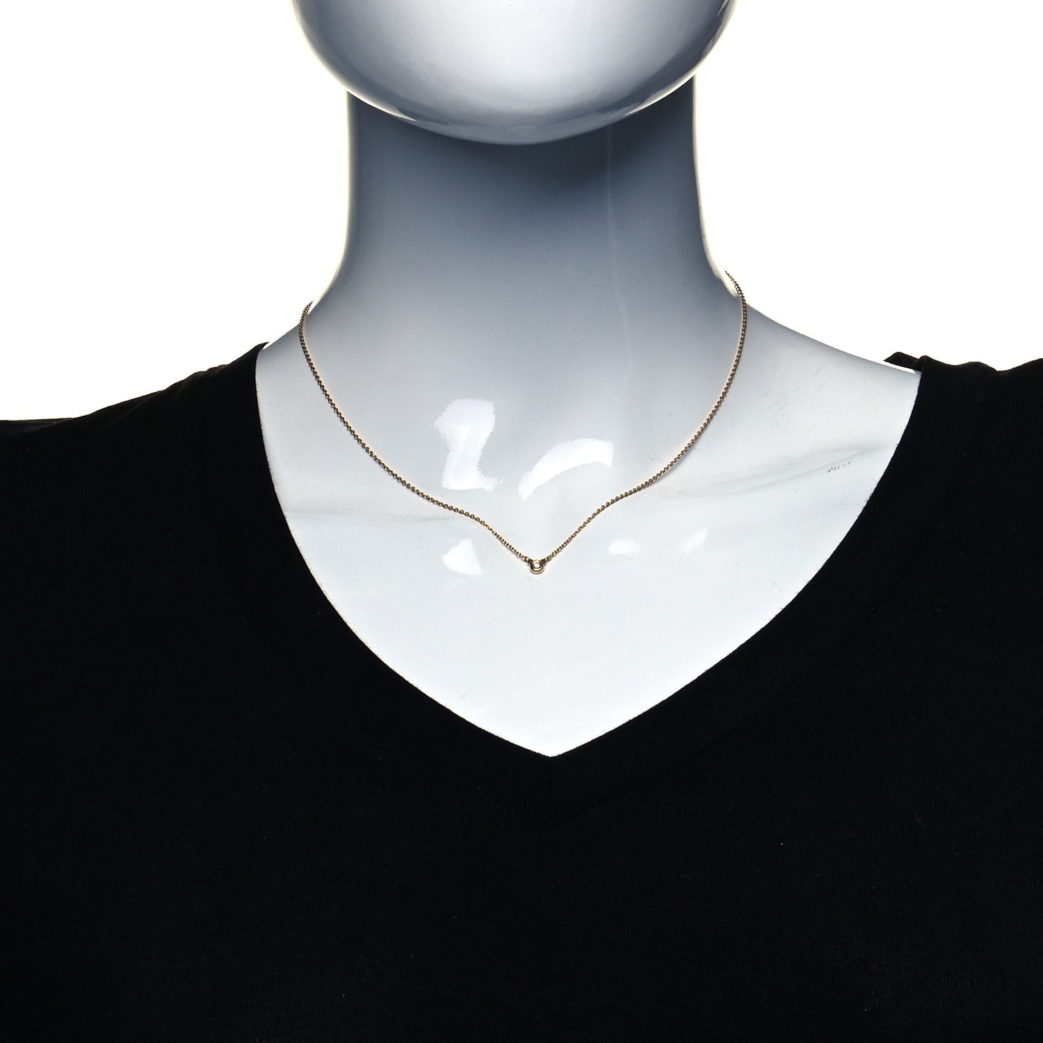 Tiffany 18K Yellow Gold Diamond .03ct Elsa Peretti Diamonds by the Yard Pendant Necklace 3 of 6
