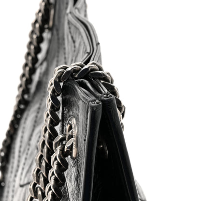 Saint Laurent Crinkled Calfskin Matelasse Monogram Medium Niki Shopper Tote Black 13 of 17