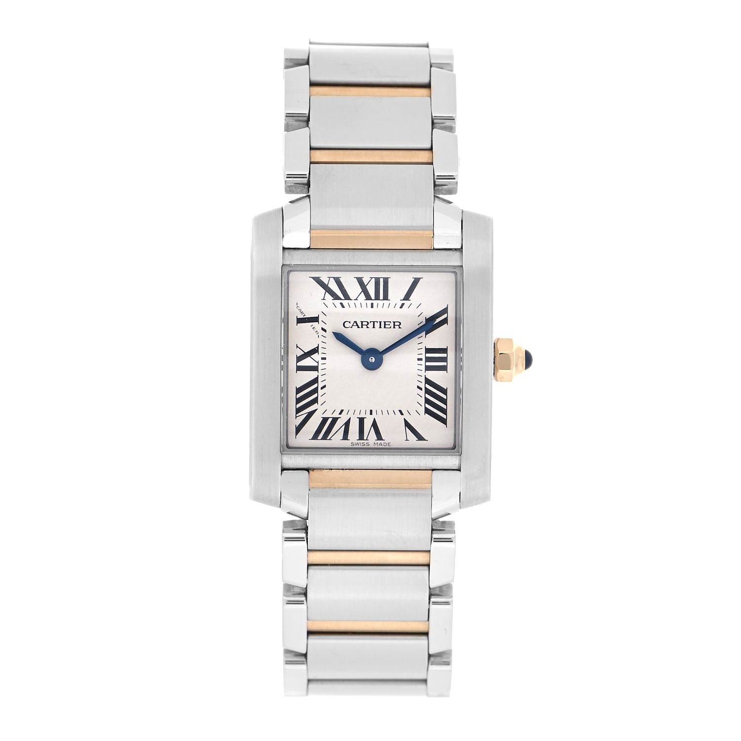 Cartier Stainless Steel 18K Yellow Gold 20mm Tank Francaise Quartz Watch 1 of 5