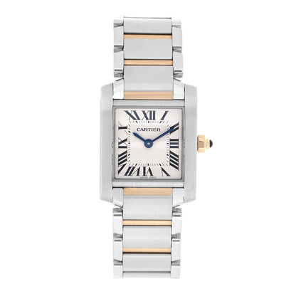 Cartier Stainless Steel 18K Yellow Gold 20mm Tank Francaise Quartz Watch 1 of 5