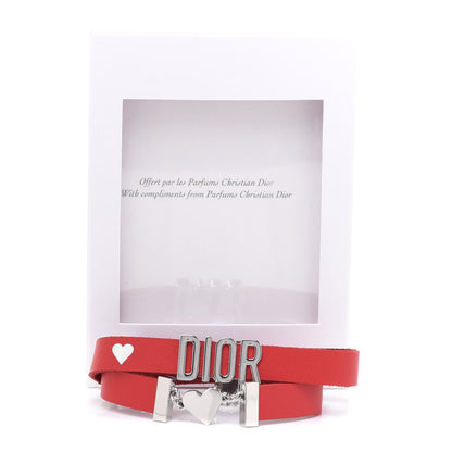 Christian Dior Calfskin Dior Heart Double Bracelet Red 5 of 5