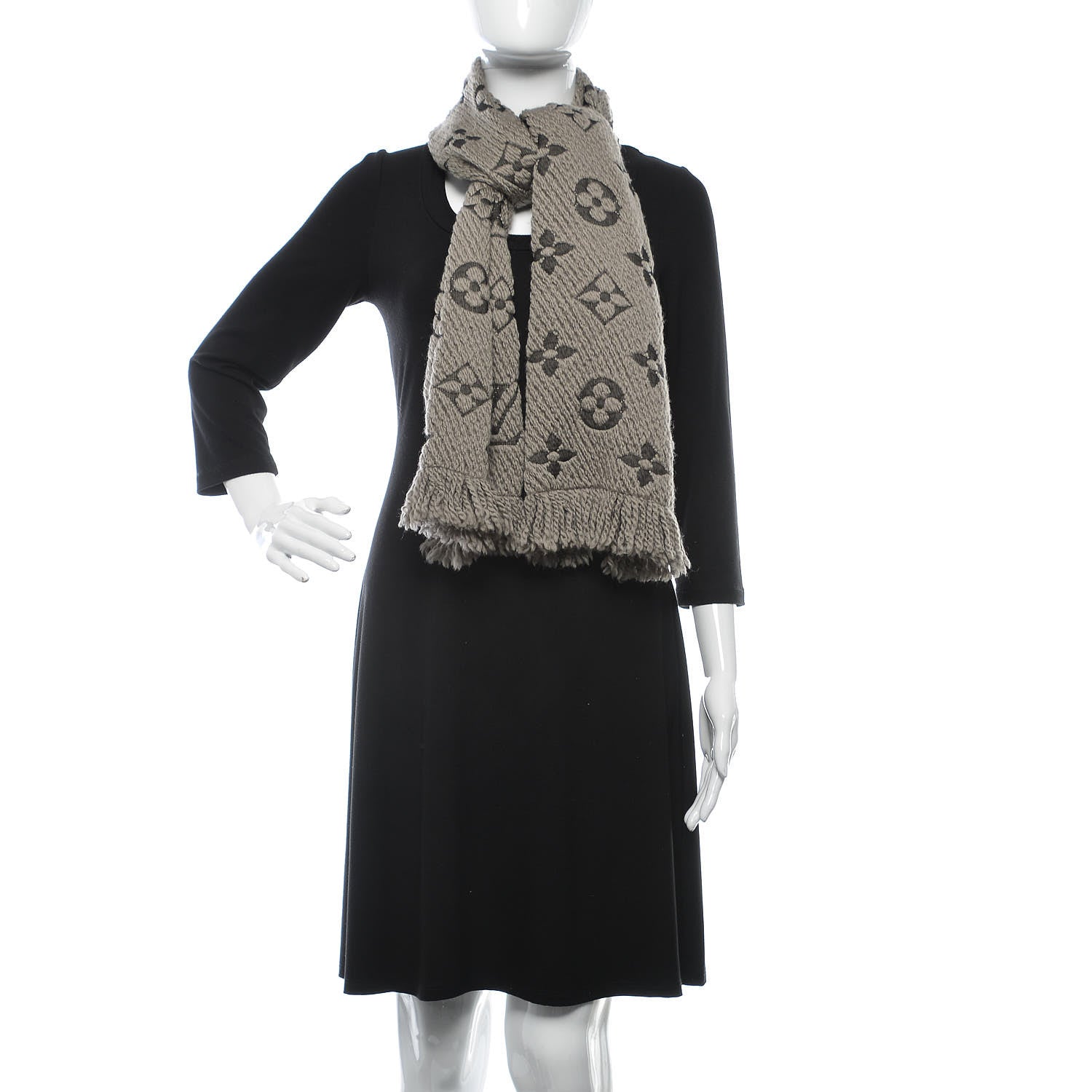 Louis Vuitton Wool Silk Logomania Scarf Verone 2 of 4