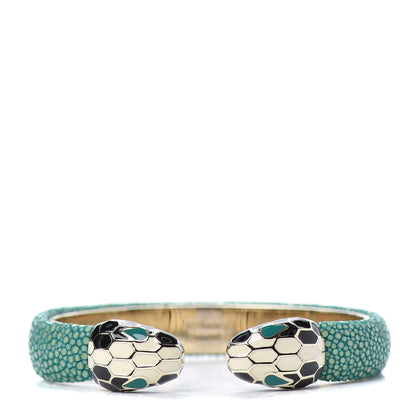 Bulgari Galuchat Serpenti Forever Bracelet Green 1 of 5