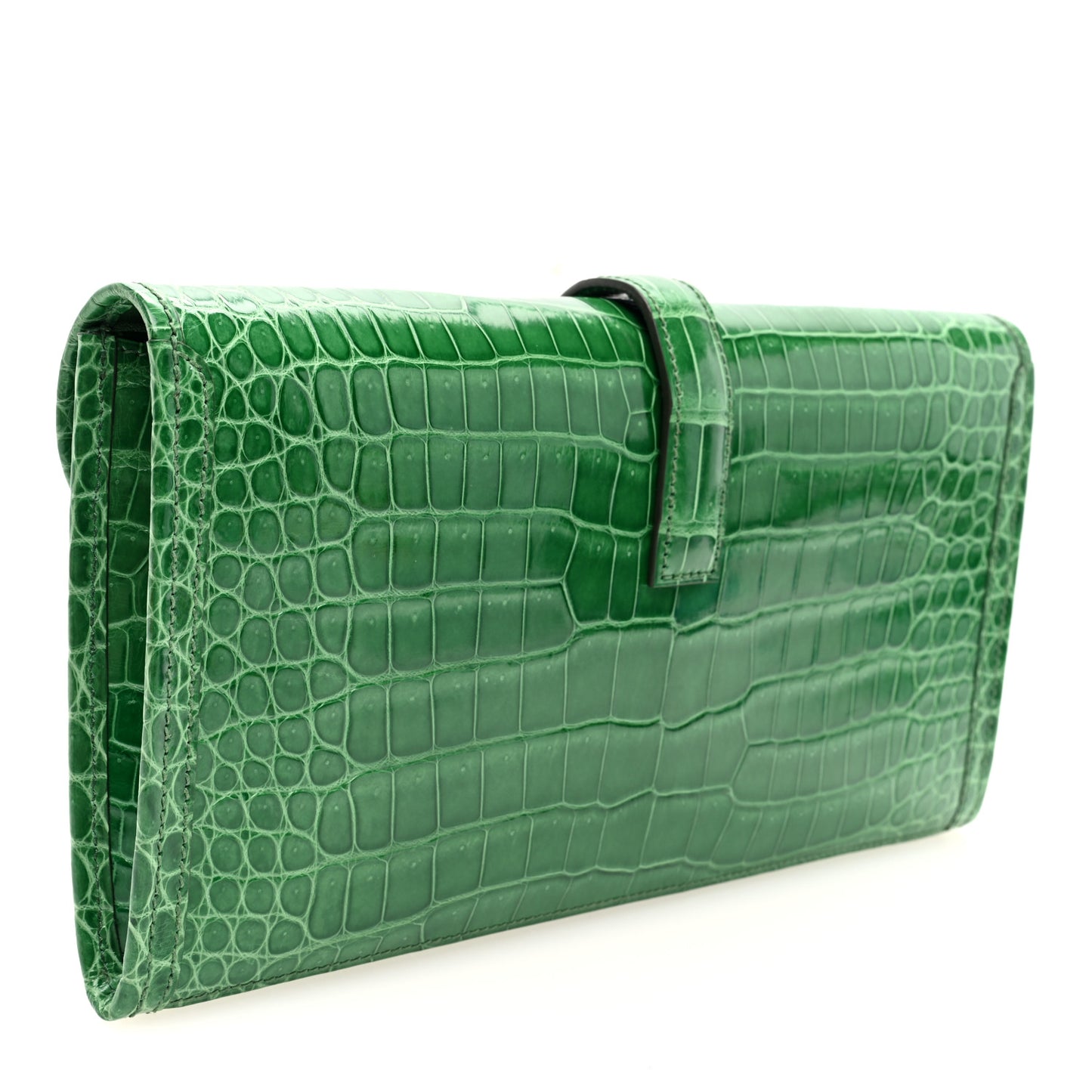 Shiny Porosus Crocodile Jige Elan 29 Clutch Cactus