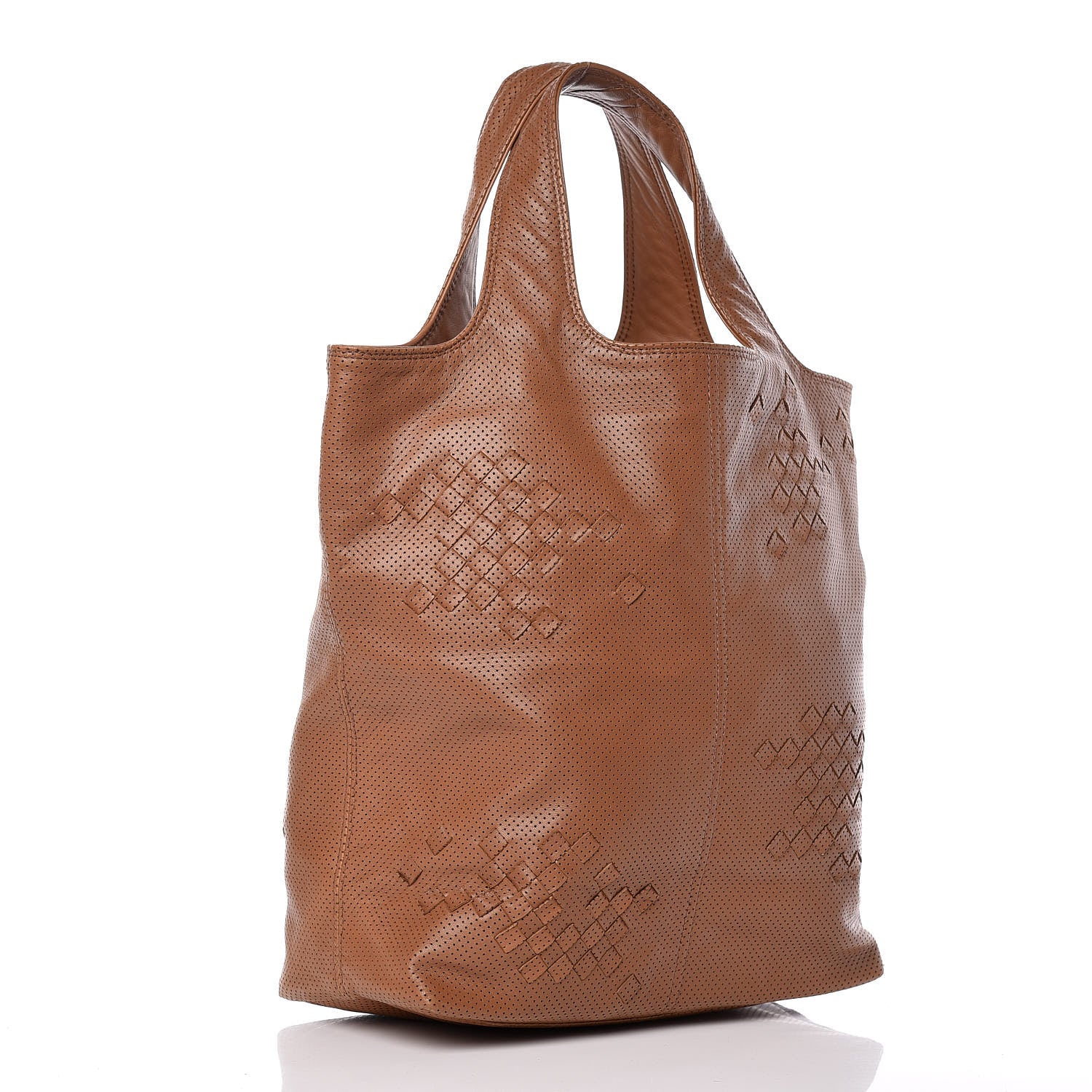 Bottega Veneta Nappa Intrecciato Perforated Regent Tote Noce 3 of 10