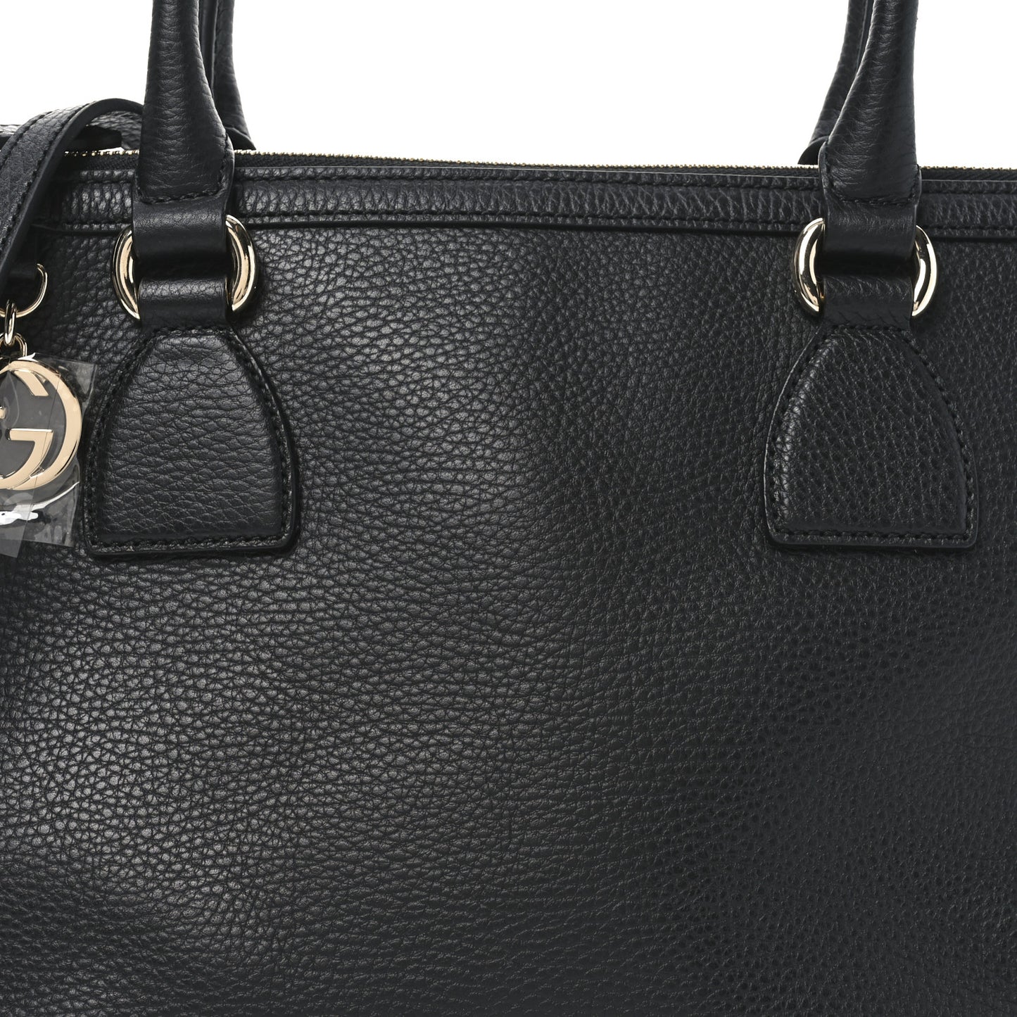 Dollar Calfskin GG Charm Satchel Black