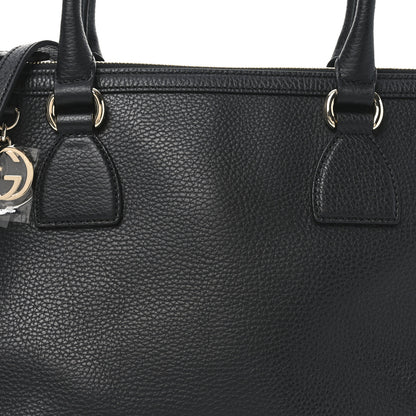 Gucci Dollar Calfskin GG Charm Satchel Black 8 of 10