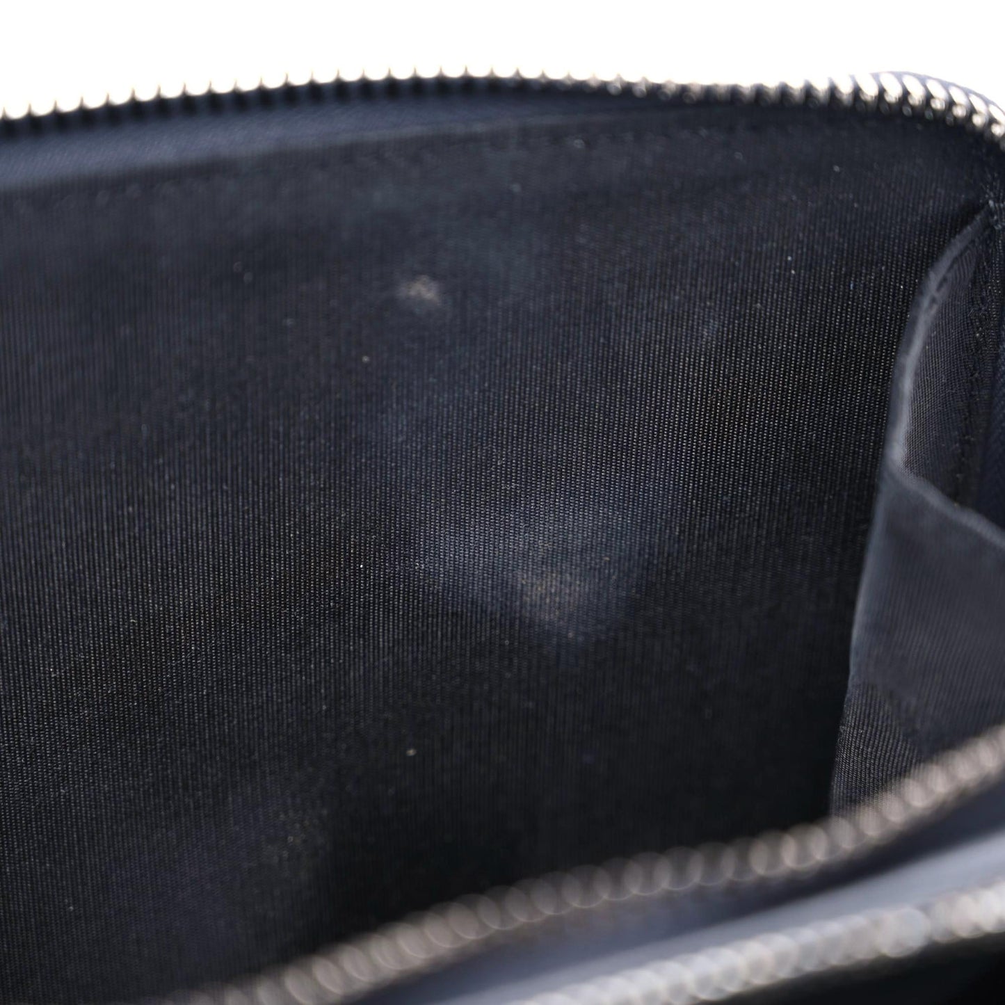 Grained Calfskin Double Zip Crossbody Pouch Blue