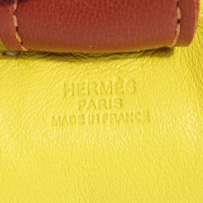 Hermes Milo Lambskin Grigri Rodeo Horse Bag Charm PM Lime Menthe Fauve 4 of 4