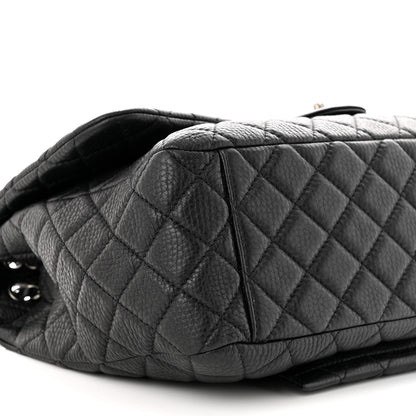 Chanel Grained Calfskin Quilted Small XXL Travel Flap Bag Black 9 of 10