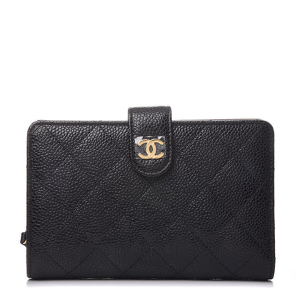 Chanel Caviar Quilted Zipped Pocket Wallet Black 1 of 9