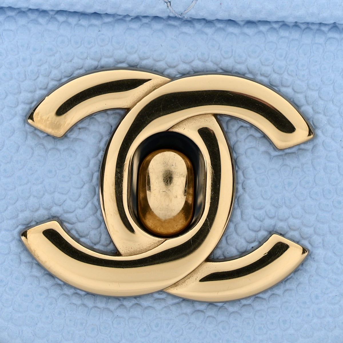 Chanel Caviar Quilted Small Double Flap Light Blue 12 of 13