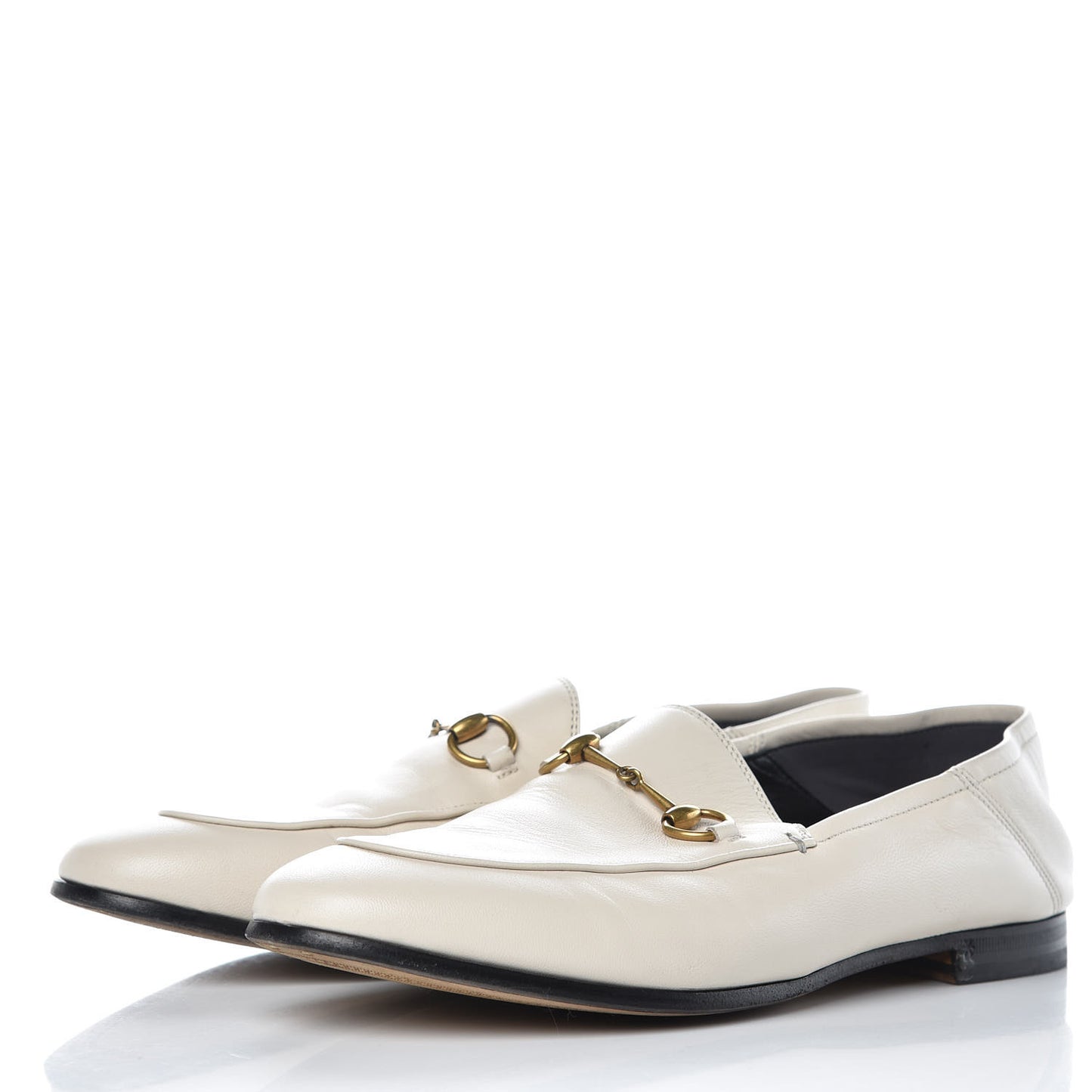 Lambskin Womens Brixton Horsebit Loafers 38 Mystic White