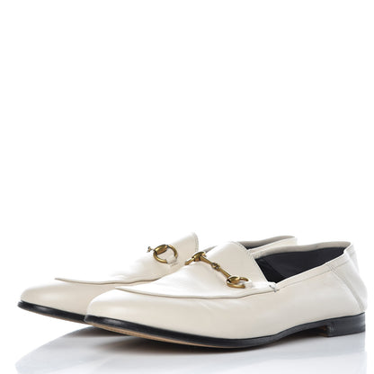 Gucci Lambskin Womens Brixton Horsebit Loafers 38 Mystic White 3 of 10