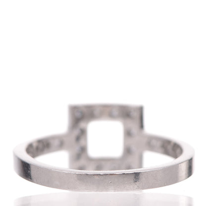 Tiffany Platinum Diamond Square Ring 49 4.75 4 of 7