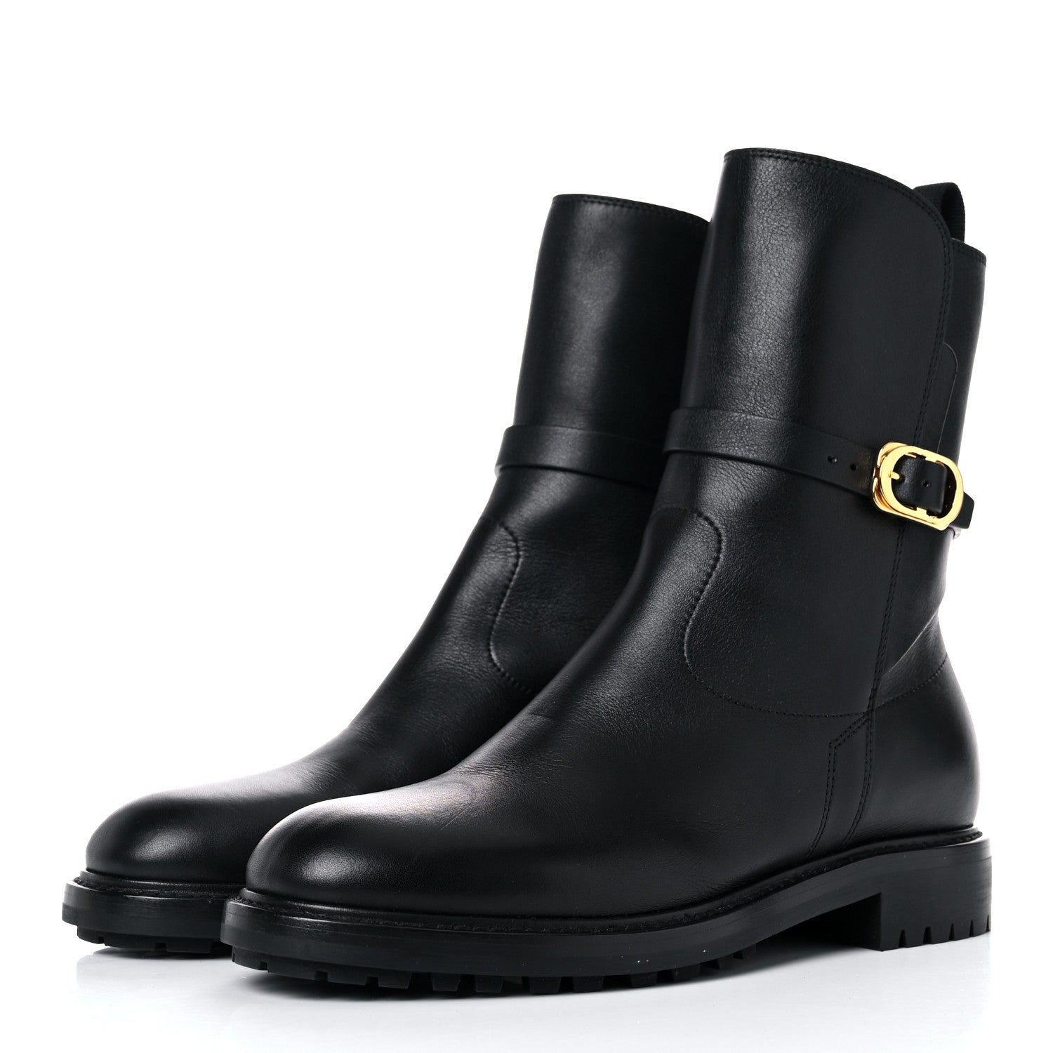 Christian Dior Calfskin Empreinte Ankle Boots 37 Black 3 of 10