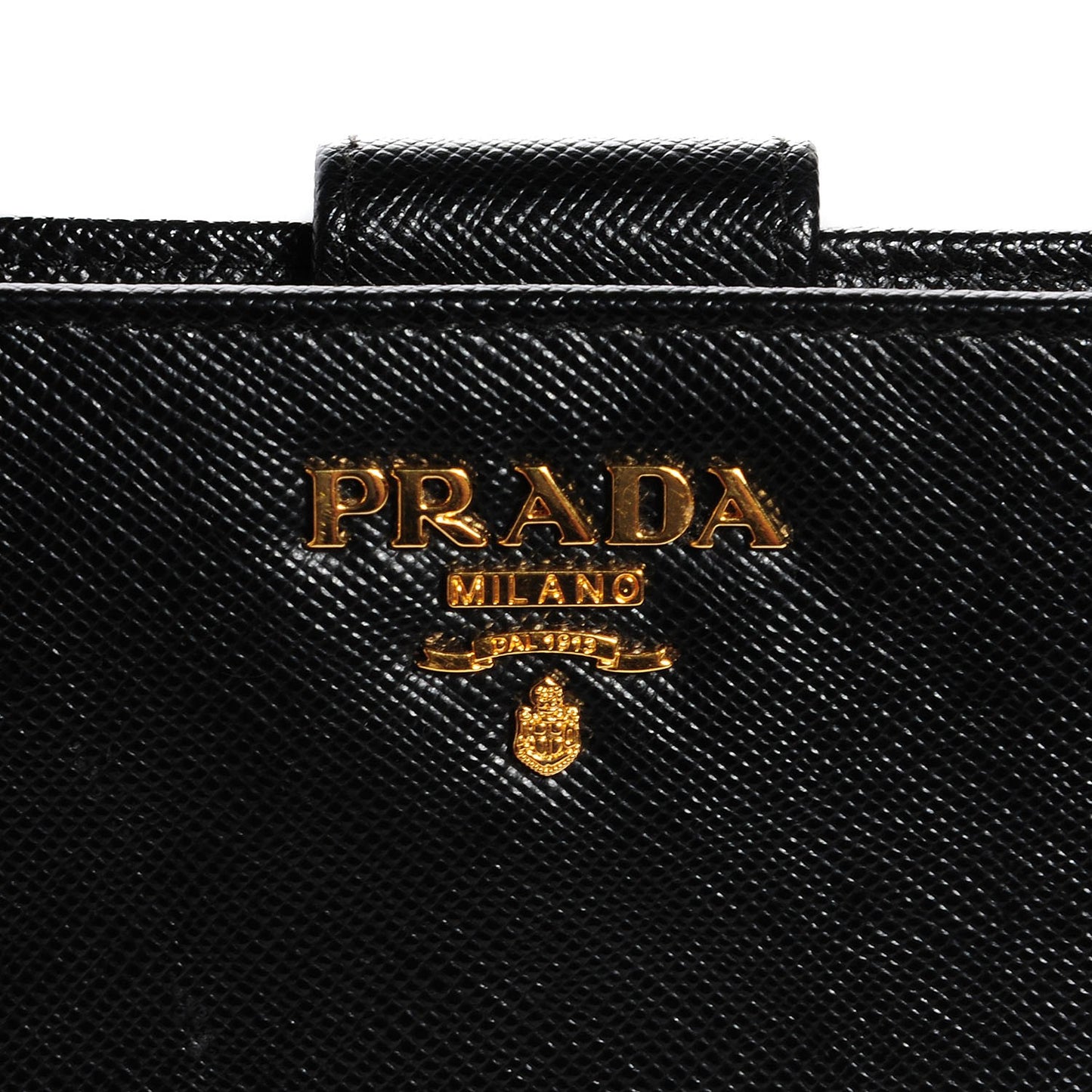 Saffiano Metal Compact Wallet Black