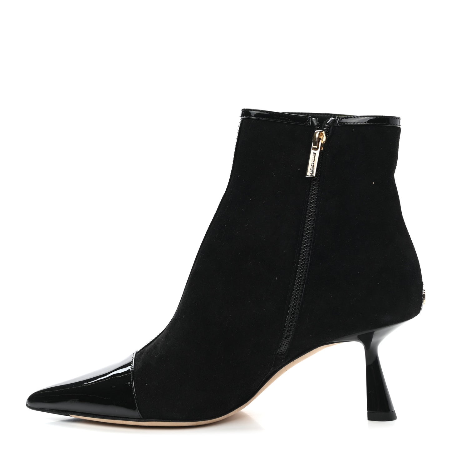 Suede Patent Kix Boots 39 Black