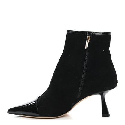 Jimmy Choo Suede Patent Kix Boots 39 Black 1 of 10