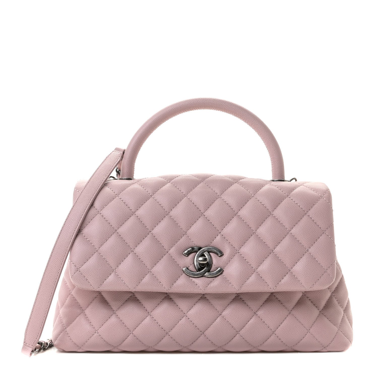 Chanel Caviar Quilted Small Coco Handle Flap Light Pink 1 of 11