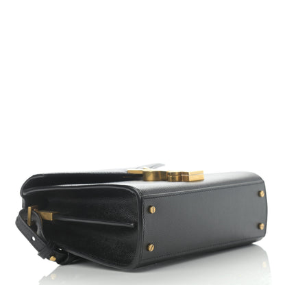 Saint Laurent Grain de Poudre Mini Classic Monogram Cassandra Top Handle Black 4 of 14
