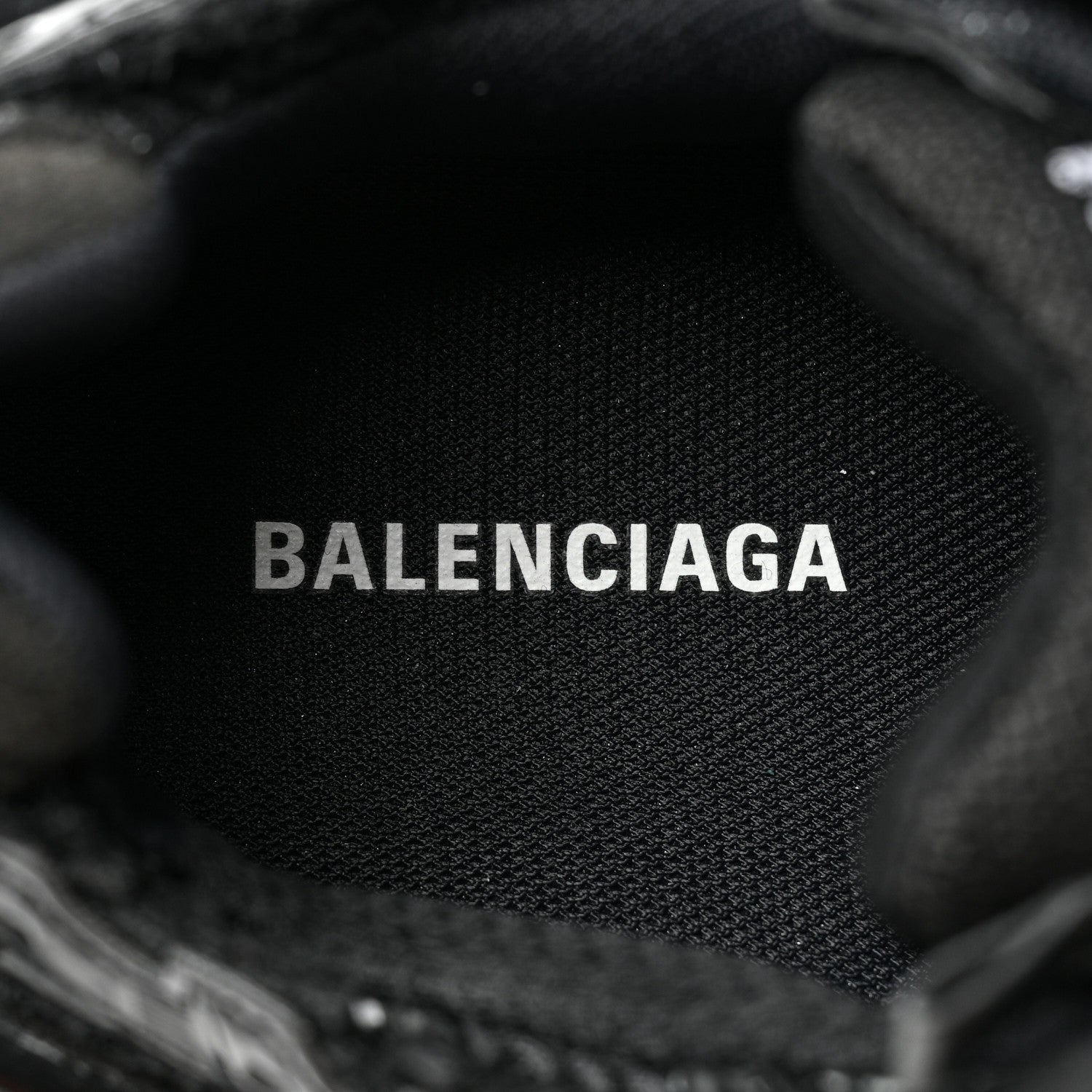 Balenciaga Mesh Rubber Monocolor Womens Runner Sneakers 39 Black 9 of 13