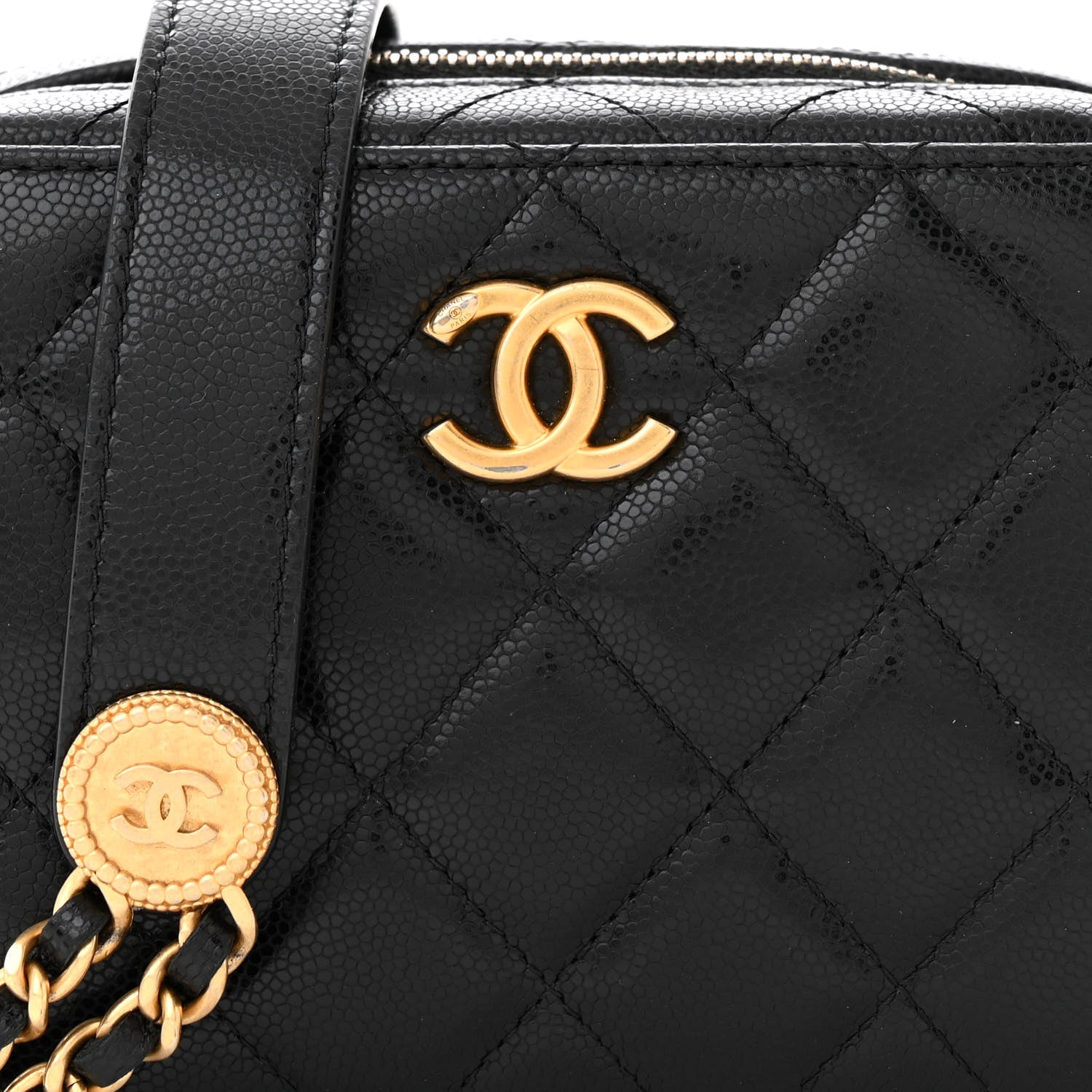 Chanel Caviar Quilted Twist Your Buttons Clutch With Chain Black 8 of 11