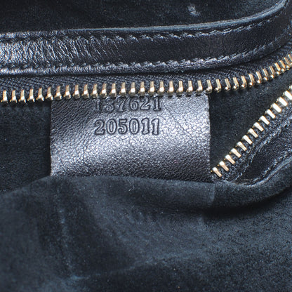 Gucci Ostrich Medium Pelham Tote Black 6 of 7