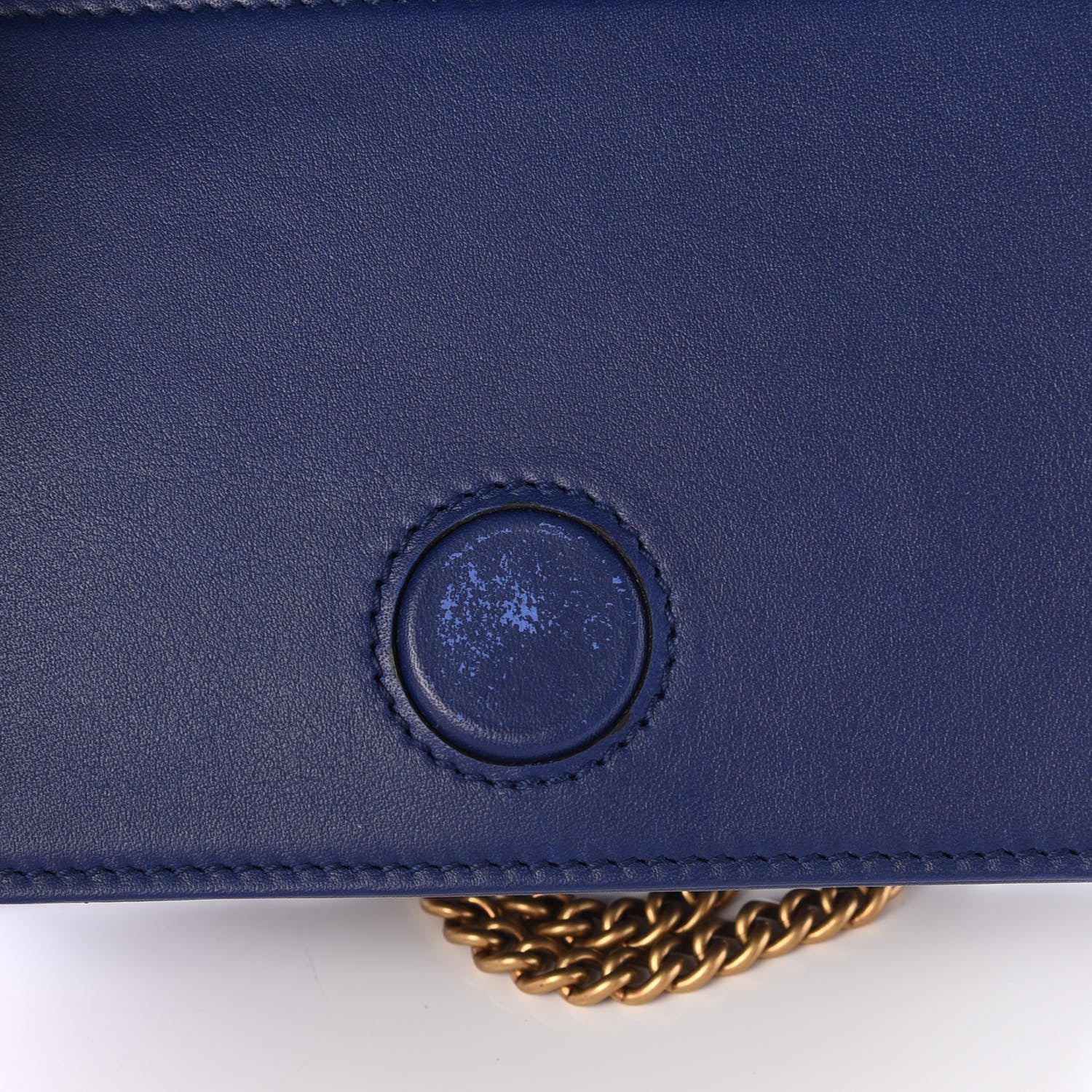 Gucci Velvet Matelasse GG Marmont Mini Bag Cobalt Blue 12 of 13