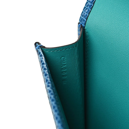 Hermes Swift Lizard Jige Elan Touch 29 Clutch Bleu Paon Mykonos 7 of 9
