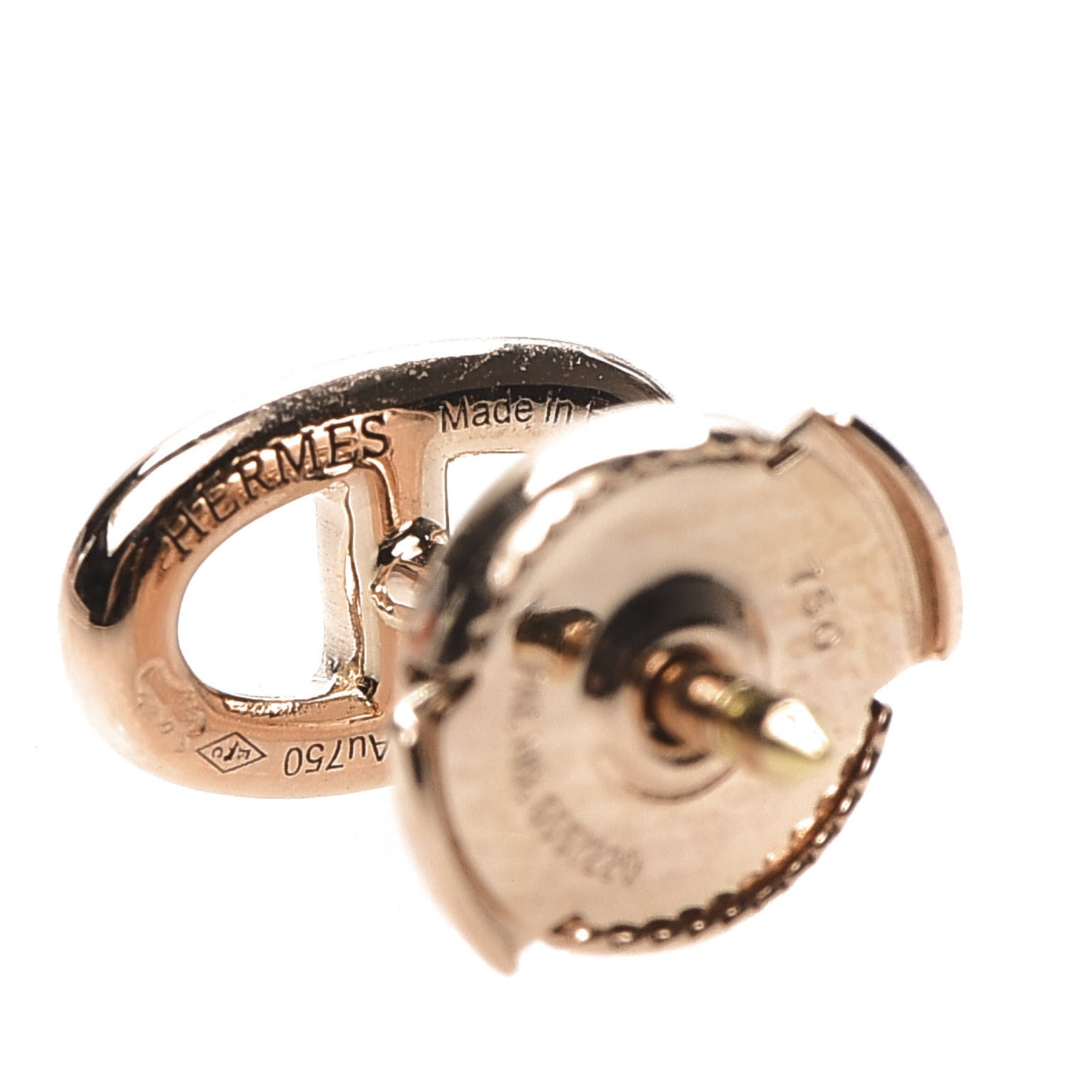 Hermes 18K Rose Gold TPM Farandole Stud Earrings 4 of 6