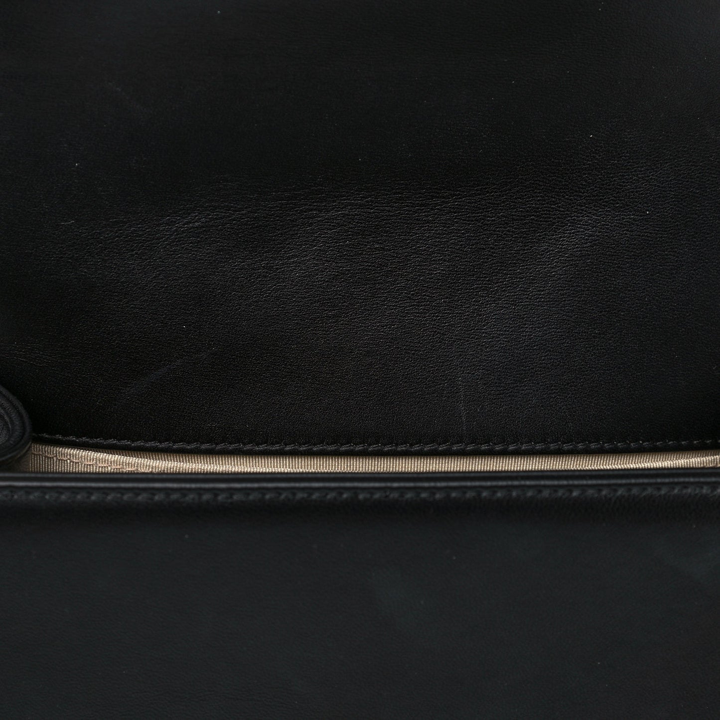 Lambskin Quilted Small Chain Detail Boy Flap Black