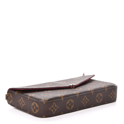 Louis Vuitton Monogram Pochette Felicie Chain Wallet Fuchsia 4 of 13