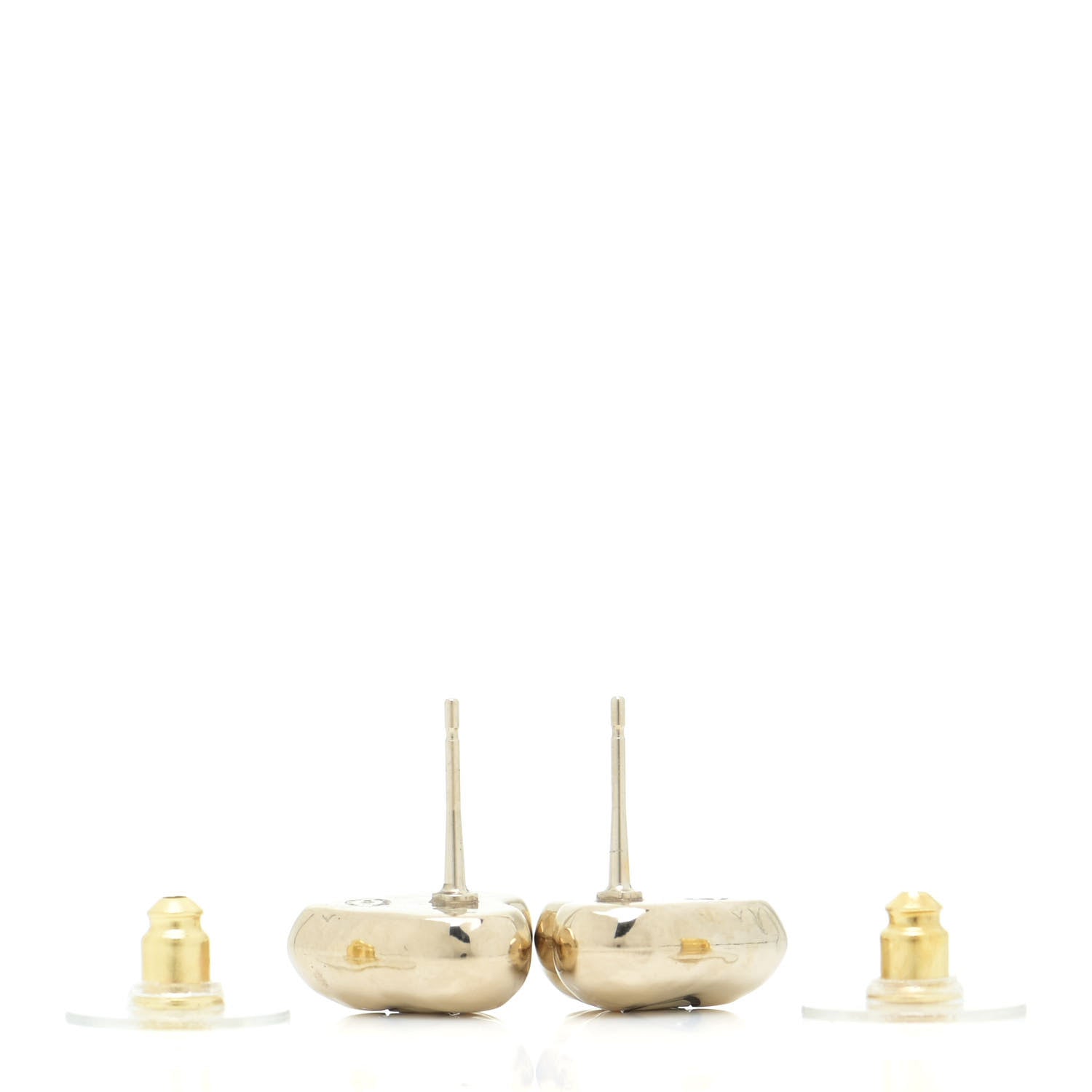 Chanel CC Heart Earrings Gold 5 of 10