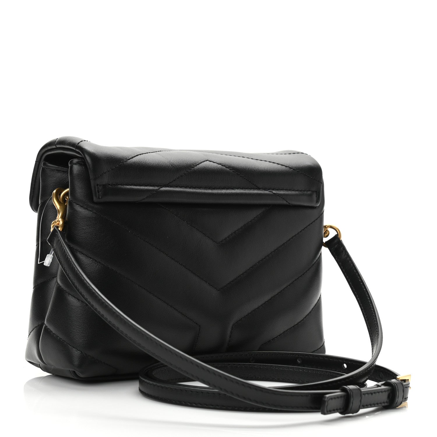 Saint Laurent Calfskin Y Quilted Monogram Toy Loulou Crossbody Bag Black 3 of 11