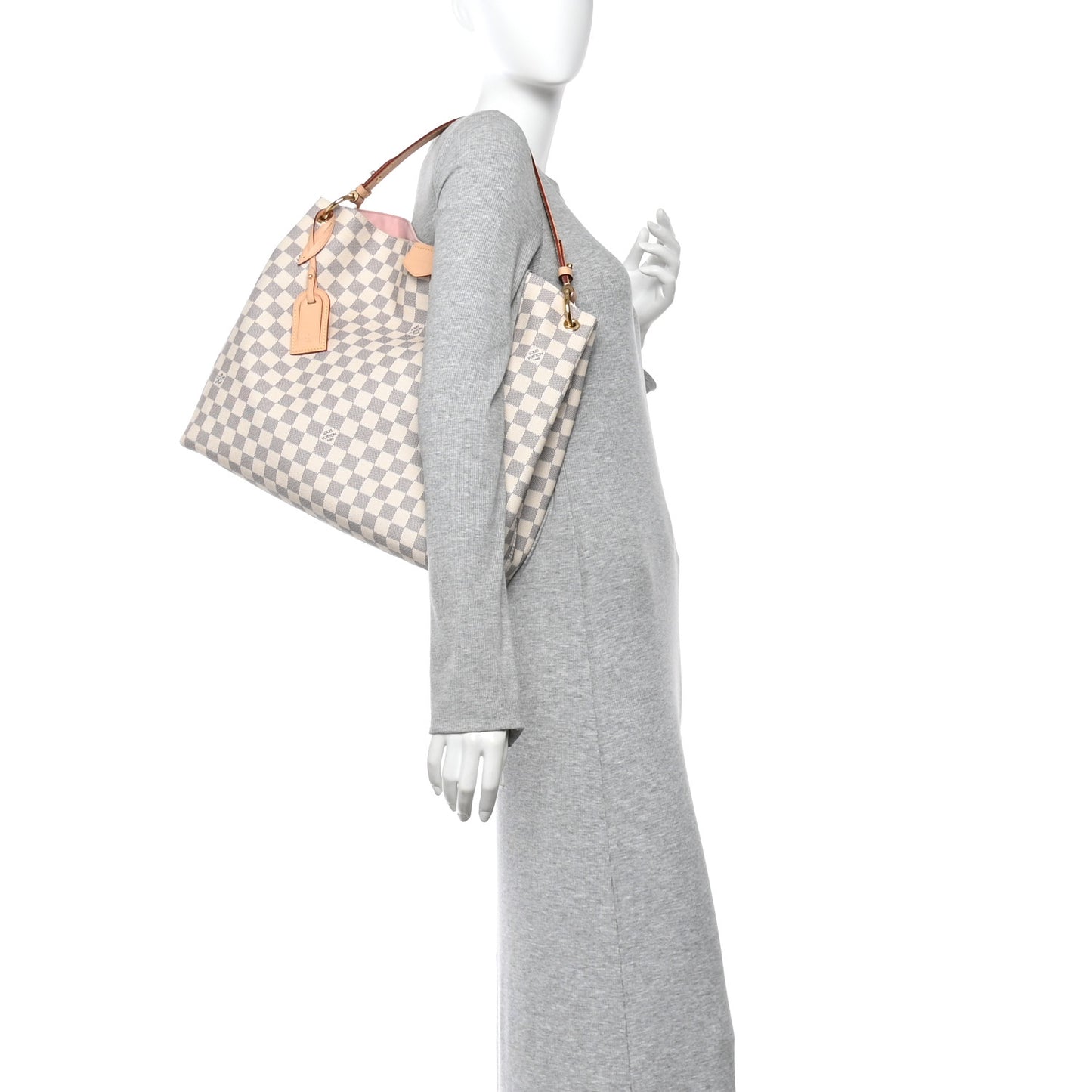 Damier Azur Graceful MM Rose Ballerine