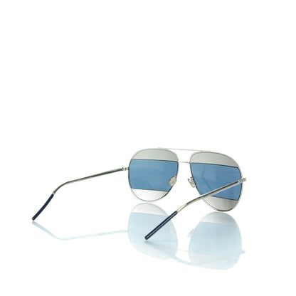 Christian Dior Split 1 Aviator Sunglasses Silver Blue 2 of 5