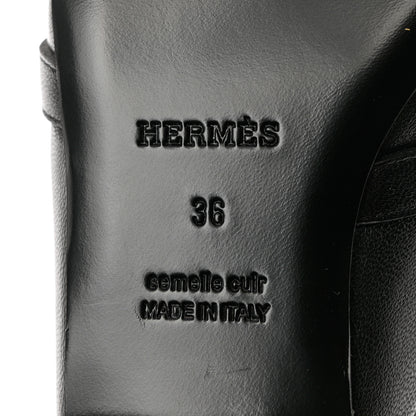 Hermes Goatskin Oz Mules 36 Black 7 of 7