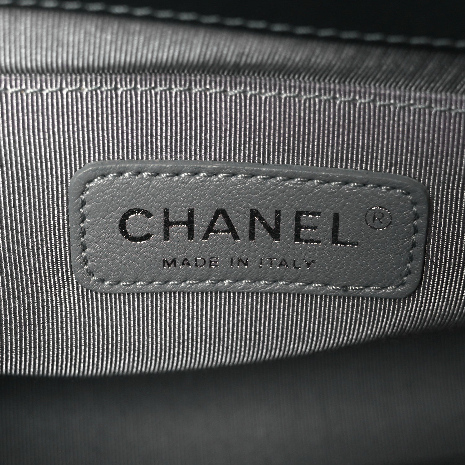 Chanel Metallic Calfskin Quilted Medium Boy Flap Dark Silver 6 of 10