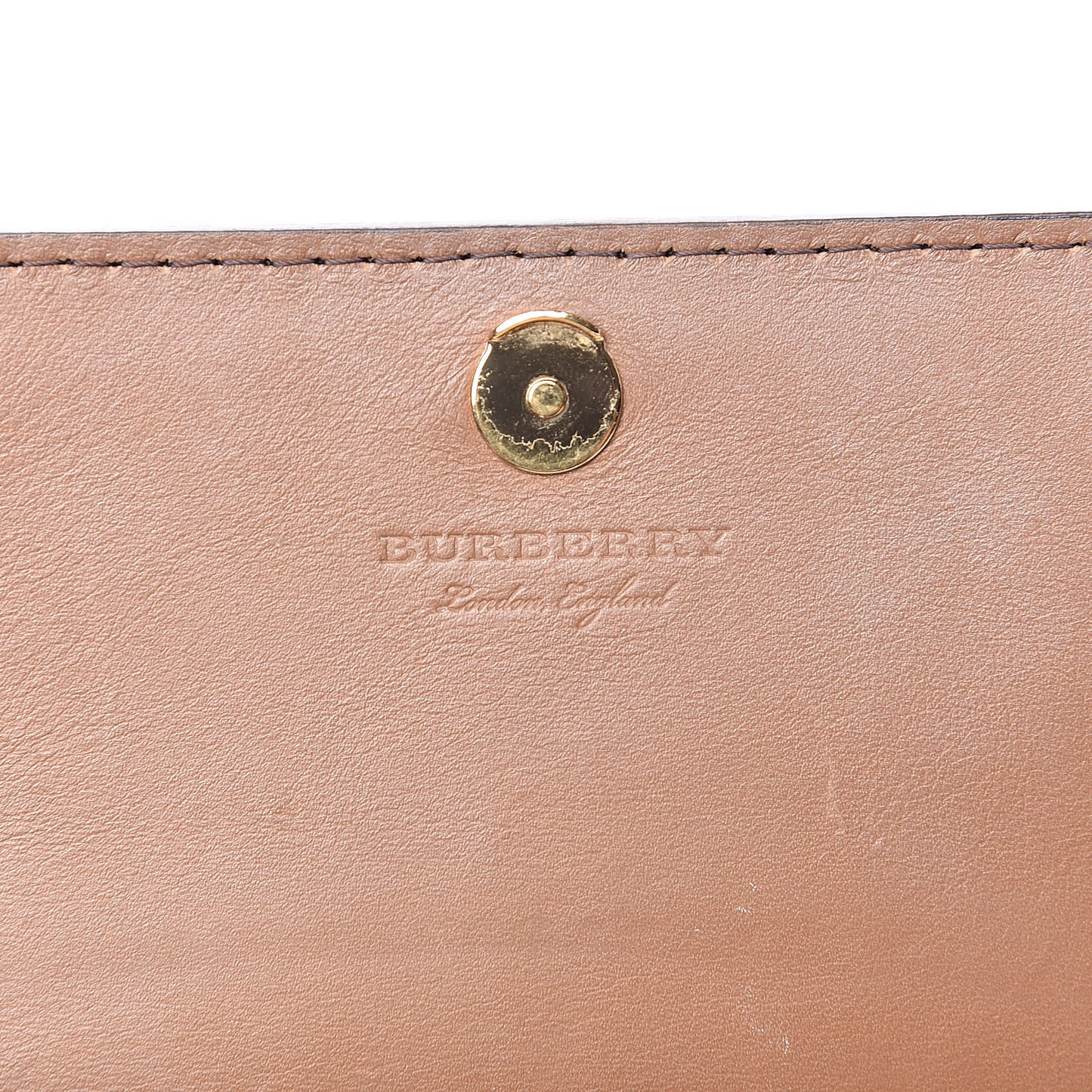 Derby Calfskin House Check Wallet On Chain Brown
