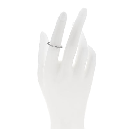 Chanel 18K White Gold Diamond Camellia Pave Band Ring 52 6 2 of 5