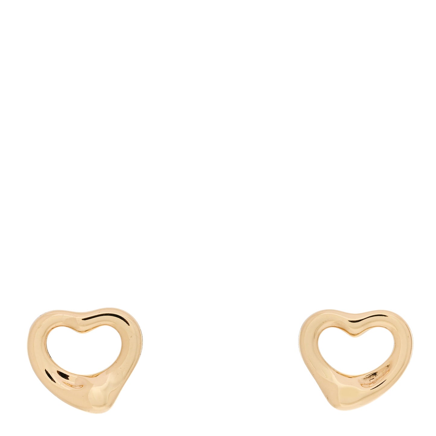 18K Yellow Gold 11mm Elsa Peretti Open Heart Earrings