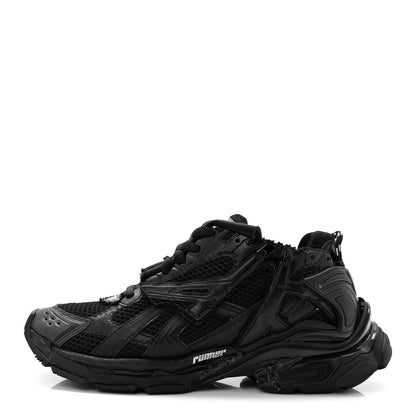 Balenciaga Mesh Rubber Monocolor Mens Runner Sneakers 42 Black 1 of 9