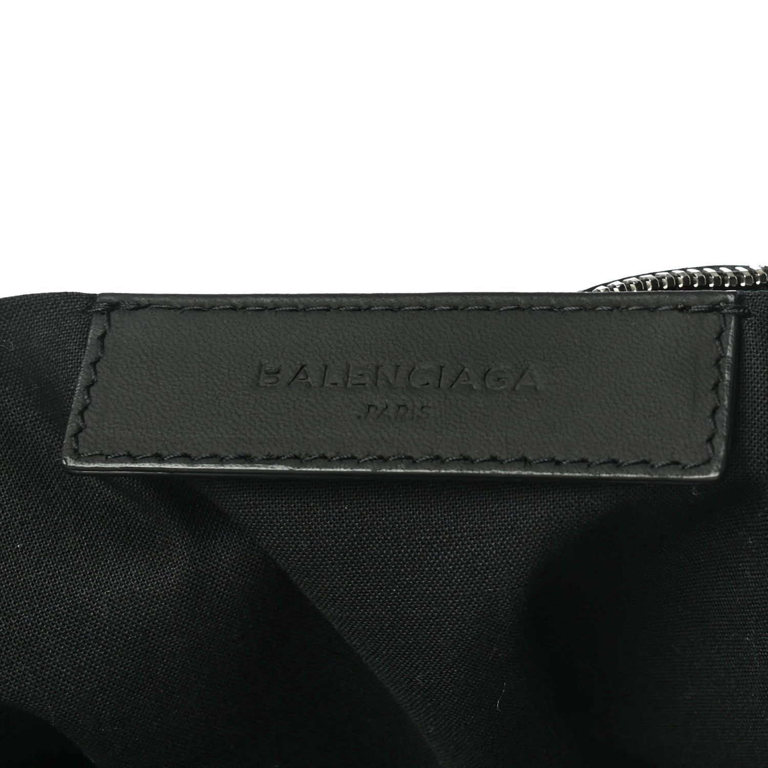 Balenciaga Nylon Mesh Lambskin Classic Silver Hardware Large Clip White Black 6 of 7