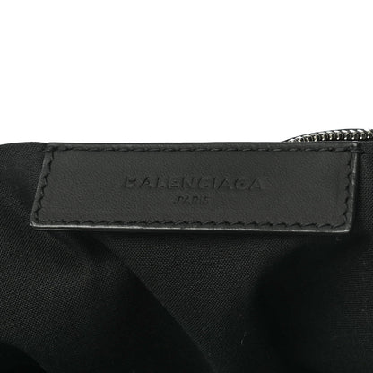 Balenciaga Nylon Mesh Lambskin Classic Silver Hardware Large Clip White Black 6 of 7