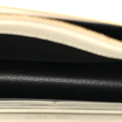 Saint Laurent Grain De Poudre Matelasse Chevron Monogram Envelope Chain Wallet Crema Soft 4 of 9