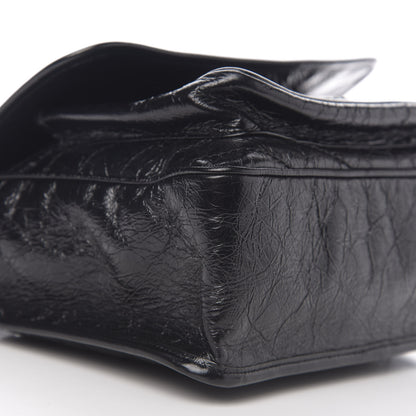 Saint Laurent Crinkled Calfskin Matelasse Monogram Medium Niki Chain Satchel Black 7 of 8