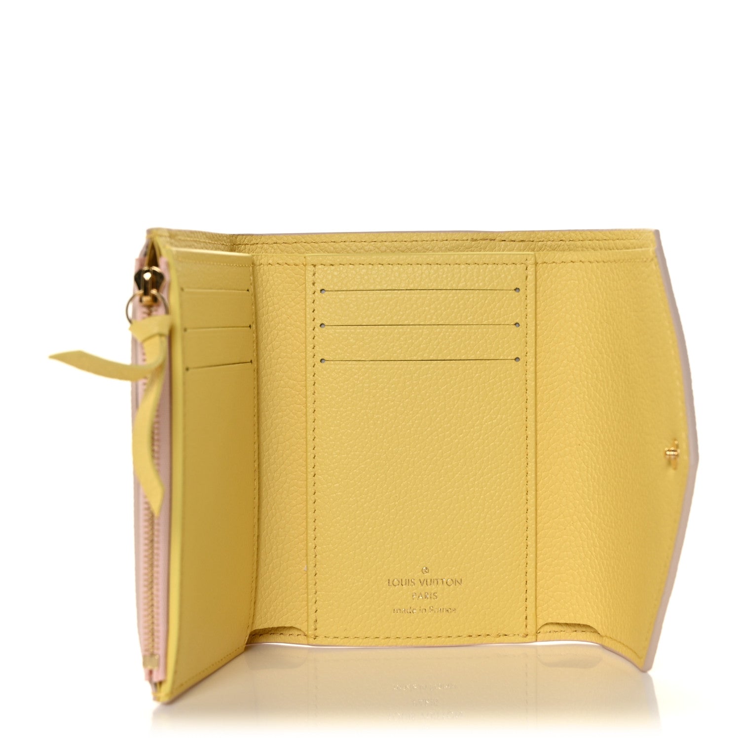 Louis Vuitton Empreinte Monogram Spring In The City Victorine Wallet Pink Beige Yellow 5 of 11
